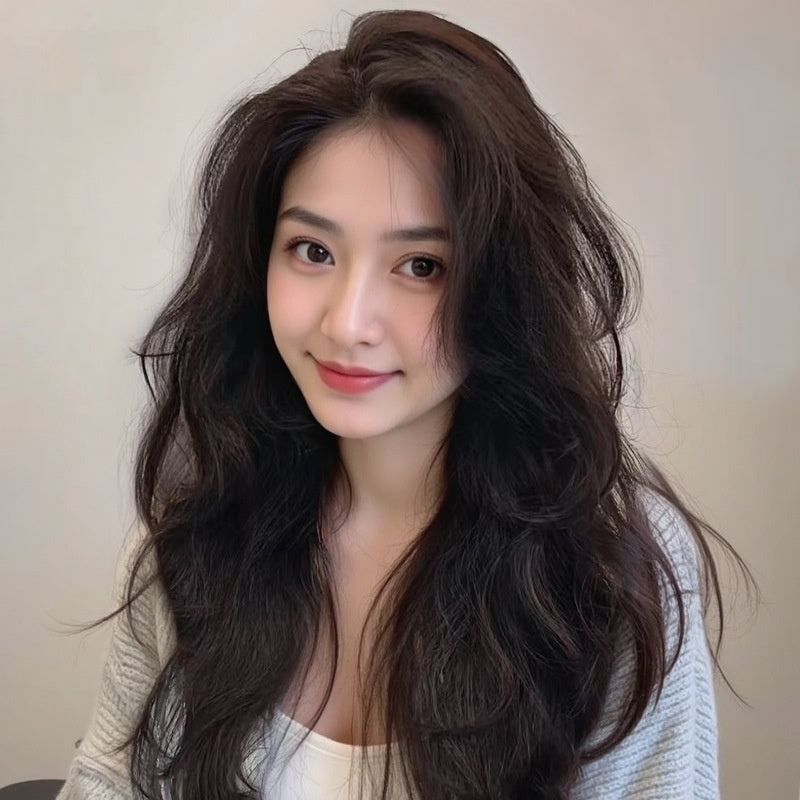 Long Curly Full Human Hair Full-head Wig