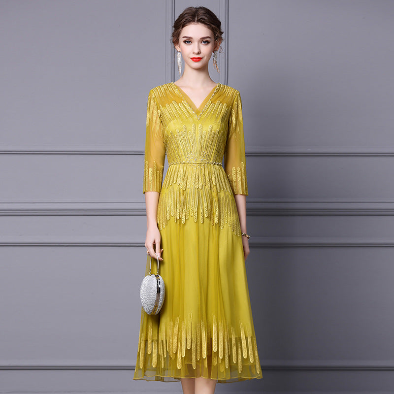 Embroidered Beaded Premium Party Dress Dress